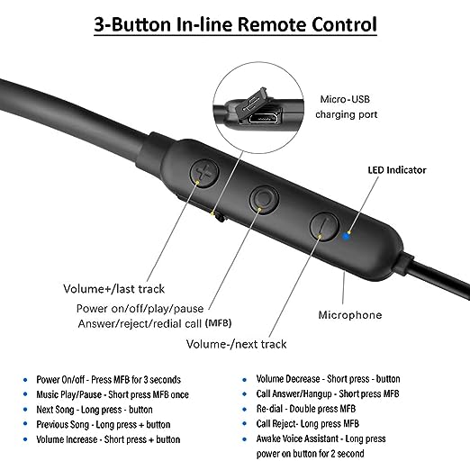 PTron Tangent Lite Bluetooth 5.0 Headphones with Mic, Hi-Fi Stereo Sound Neckband, 8Hrs Playtime, Lightweight Snug-fit in-Ear Headphones, IPX4 Water Resistant, Fast Charge & Voice Assistant (Black) PTron Tangent Lite Bluetooth 5.0 Headphones with Mic, Hi-Fi Stereo Sound Neckband, 8Hrs Playtime, Lightweight Snug-fit in-Ear Headphones, IPX4 Water Resistant, Fast Charge & Voice Assistant (Black)